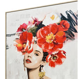 80X120cm Blossom Adorned Light Wood Framed Canvas Wall Art - Extra Image