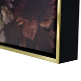 100X100cm Cockatoo Romance Gold Framed Canvas Wall Art - Close-Up Angle