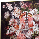 100X100cm Cockatoo Romance Gold Framed Canvas Wall Art - Extra Image