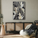 80X120cm Gilded Silhouettes Champagne Framed Canvas Wall Art - Front View