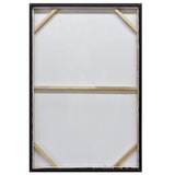 80X120cm Gilded Silhouettes Champagne Framed Canvas Wall Art - Top-Down View