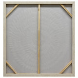 100X100cm Lustrous Celestial Harmony Light Wood Framed Hand Painted Canvas Wall Art - Top-Down View