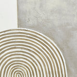80X120cm Duality's Embrace Light Wood Framed Hand Painted Canvas Wall Art - Low Angle