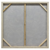 100X100cm Golden Orbs Amidst Ethereal Mists Light Wood Framed Hand Painted Canvas Wall Art - Top-Down View