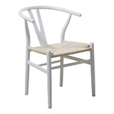 White Hans Wegner Replica Wishbone Chairs (Set of 2) - Front View