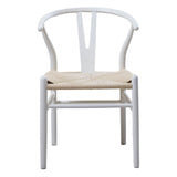 White Hans Wegner Replica Wishbone Chairs (Set of 2) - Side View