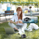 20000mAh Outdoor Portable Waist Fan Hanging Neck Fan Strong Wind with Power Bank LED Lighting for Sports Courier Outdoor Working - Top-Down View