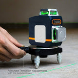 CIGMAN CM720 Laser Level Self Leveling 2 x 360° Green Cross Line Rechargeable - Front View