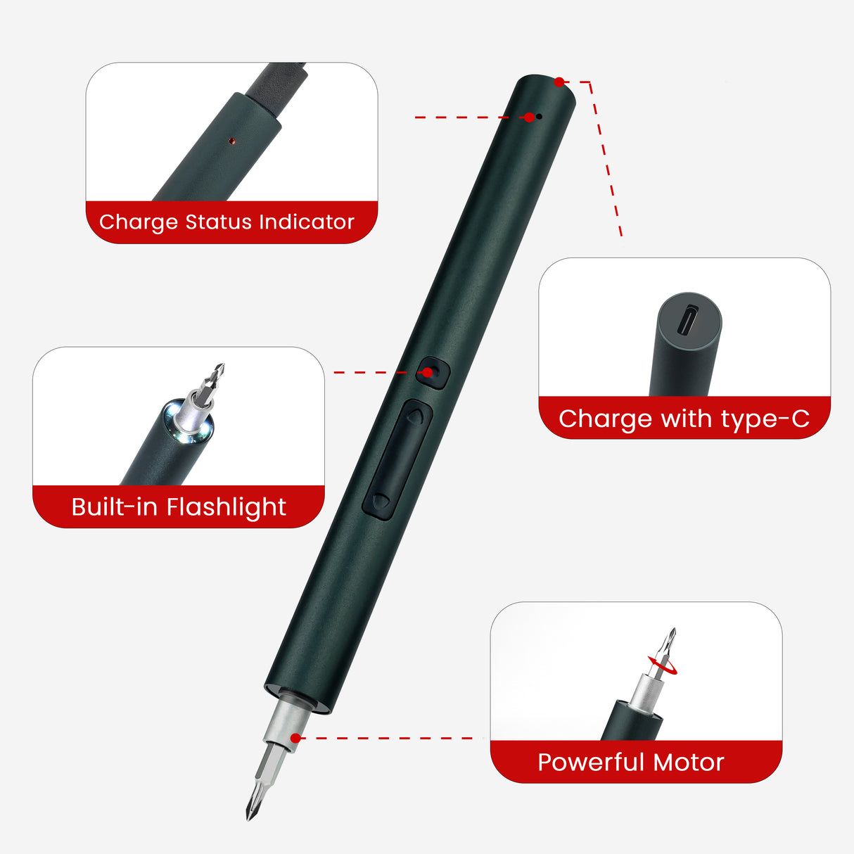KAIWEETS Mini Electric Precision Screwdriver Set, 137-in-1 with 200rpm Speed
