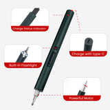 KAIWEETS Mini Electric Precision Screwdriver Set, 137-in-1 with 200rpm Speed - Side View