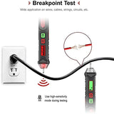 KAIWEETS HT100 Non Contact Voltage Tester AC Electricity Detect Pen 12V-1000V/48V-1000V Dual Range with LCD Display LED Flashlight Buzzer Alarm Wire Breakpoint Finder - Top-Down View