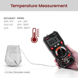 KAIWEETS HT118A 6000 Counts TRMS Digital Multimeter with Auto-Ranging for Accurate Voltage, Current, Resistance, and Temperature Measurements - Rear View