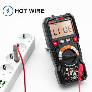 KAIWEETS HT118A 6000 Counts TRMS Digital Multimeter with Auto-Ranging for Accurate Voltage, Current, Resistance, and Temperature Measurements