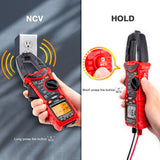 KAIWEETS HT206D True RMS Digital Clamp Meter with 6000 Counts, Auto-ranging Multimeter for Current, Voltage, Temperature, Capacitance, Resistance, and More - Side View