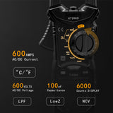 KAIWEETS HT206D True RMS Digital Clamp Meter with 6000 Counts, Auto-ranging Multimeter for Current, Voltage, Temperature, Capacitance, Resistance, and More - 45-Degree Angle