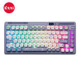 KZZI K75 PRO RGB 75% Wireless Gasket Mechanical Keyboard - Night Grey with Triple Mode and Tactile Switches - Side View