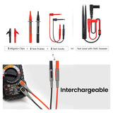 KAIWEETS Soft Silicone Electrician Test Leads Kit CAT III 1000V & CAT IV 600V with Alligator Clips and Needle Probe for Fluke/AstroAI/INNOVA Multimeter Electronic Clamp Meter 9PCS - Top-Down View