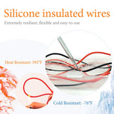 KAIWEETS Soft Silicone Electrician Test Leads Kit CAT III 1000V & CAT IV 600V with Alligator Clips and Needle Probe for Fluke/AstroAI/INNOVA Multimeter Electronic Clamp Meter 9PCS - Low Angle