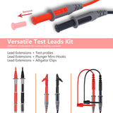 KAIWEETS Soft Silicone Electrician Test Leads Kit CAT III 1000V & CAT IV 600V with Alligator Clips and Needle Probe for Fluke/AstroAI/INNOVA Multimeter Electronic Clamp Meter 9PCS - Extra Image