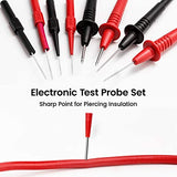 KAIWEETS 23PCS Multimeter Test Leads Kit with Replaceable Precision Probes Set and Alligator Clips, Test Probes, Test Hook, Flexible Wires Professional Kit General Use for Digital Electrical Testing - Top-Down View