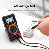 KAIWEETS Digital Multimeter with Case, DC AC Voltmeter, Ohm Volt Amp Test Meter and Continuity Test Diode Voltage Tester for Household Outlet, Automotive Battery Test (Anti-Burn with Double Fuses) - Front View