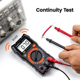 KAIWEETS Digital Multimeter with Case, DC AC Voltmeter, Ohm Volt Amp Test Meter and Continuity Test Diode Voltage Tester for Household Outlet, Automotive Battery Test (Anti-Burn with Double Fuses) - Side View
