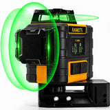 KAIWEETS KT360A Green Laser Level 3 X 360? Rotary Self Leveling with 1 Rechargeable Battery