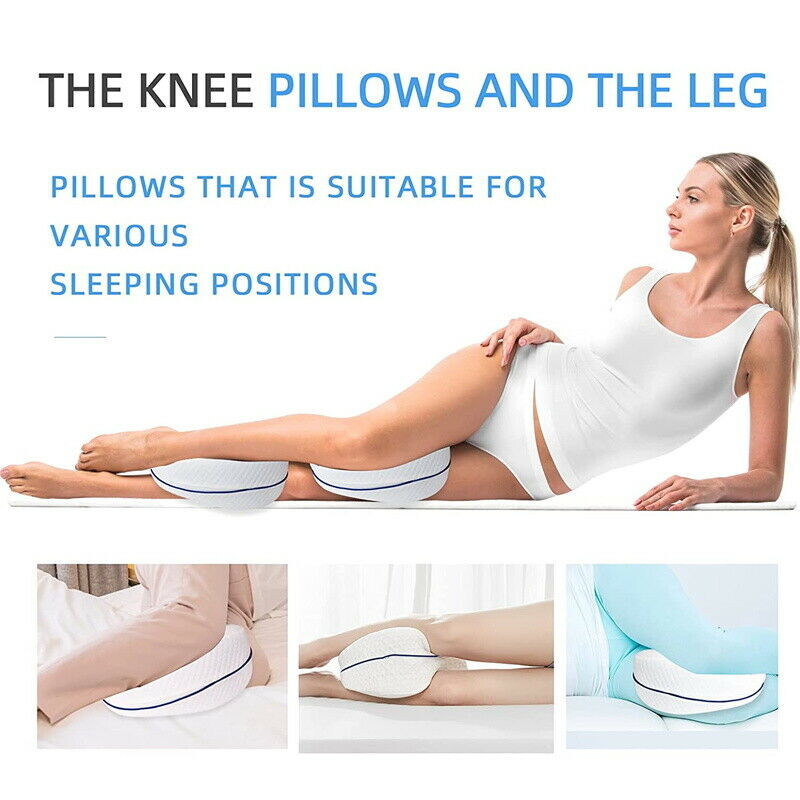 Leg Knee Support Pillow, Orthopedic Memory Foam Wedge Contour Pillow for Thighs, Leg Pillow for Back Hip Legs Knee Support Wedge and Pressure Relief,