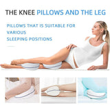 Leg Knee Support Pillow, Orthopedic Memory Foam Wedge Contour Pillow for Thighs, Leg Pillow for Back Hip Legs Knee Support Wedge and Pressure Relief,
