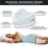 Leg Knee Support Pillow, Orthopedic Memory Foam Wedge Contour Pillow for Thighs, Leg Pillow for Back Hip Legs Knee Support Wedge and Pressure Relief,