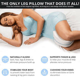 Leg Knee Support Pillow, Orthopedic Memory Foam Wedge Contour Pillow for Thighs, Leg Pillow for Back Hip Legs Knee Support Wedge and Pressure Relief,