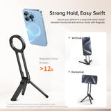 ULANZI MA30 Magnetic Phone Tripod Stand for iPhone - Aluminium Maglock Smartphone Mini Tripod Pocket Cell Phone Stand Dual-Sided Magnet Quick Mount