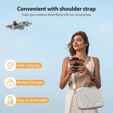 STARTRC Carrying Case for DJI Neo Portable PU Storage Protective Bag for DJI Neo Fly More Combo Accessories, Compatible with RC-N3 Remote Controller, Neo Intelligent Flight Battery, Charging Hub - Top-Down View