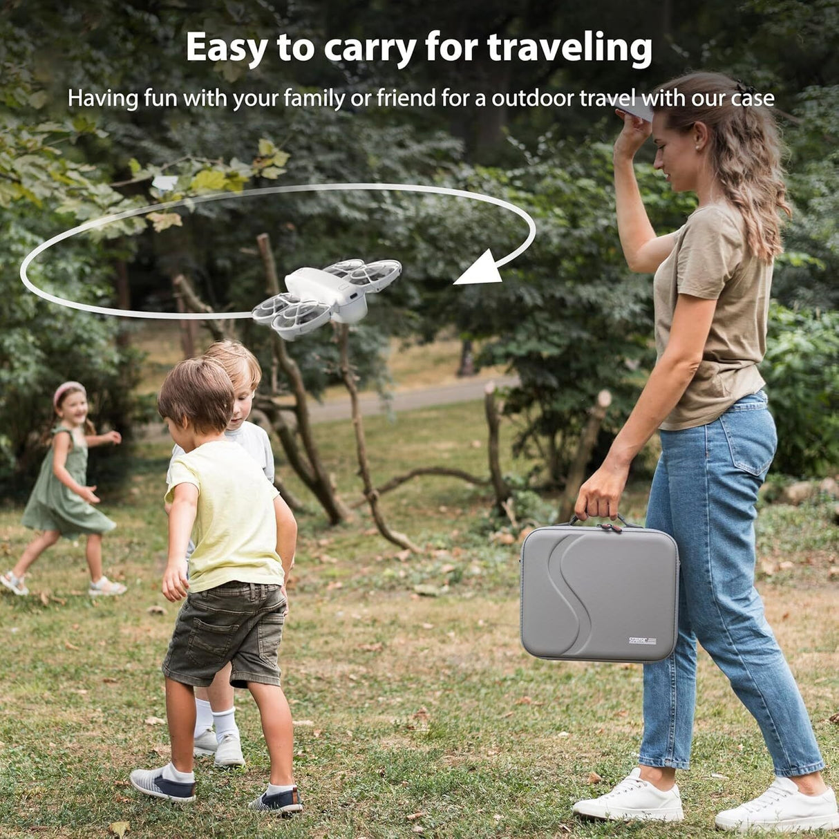 STARTRC Carrying Case for DJI Neo Portable PU Storage Protective Bag for DJI Neo Fly More Combo Accessories, Compatible with RC-N3 Remote Controller,