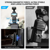 STARTRC OSMO Pocket 3 360° Rotation Backpack Clip Mount Shoulder Strap Accessories for DJI Pocket 3/OSMO Pockt/Action Cameras, Black - Front View