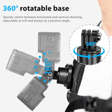 STARTRC OSMO Pocket 3 360? Rotation Backpack Clip Mount Shoulder Strap Accessories for DJI Pocket 3/OSMO Pockt/Action Cameras, Black