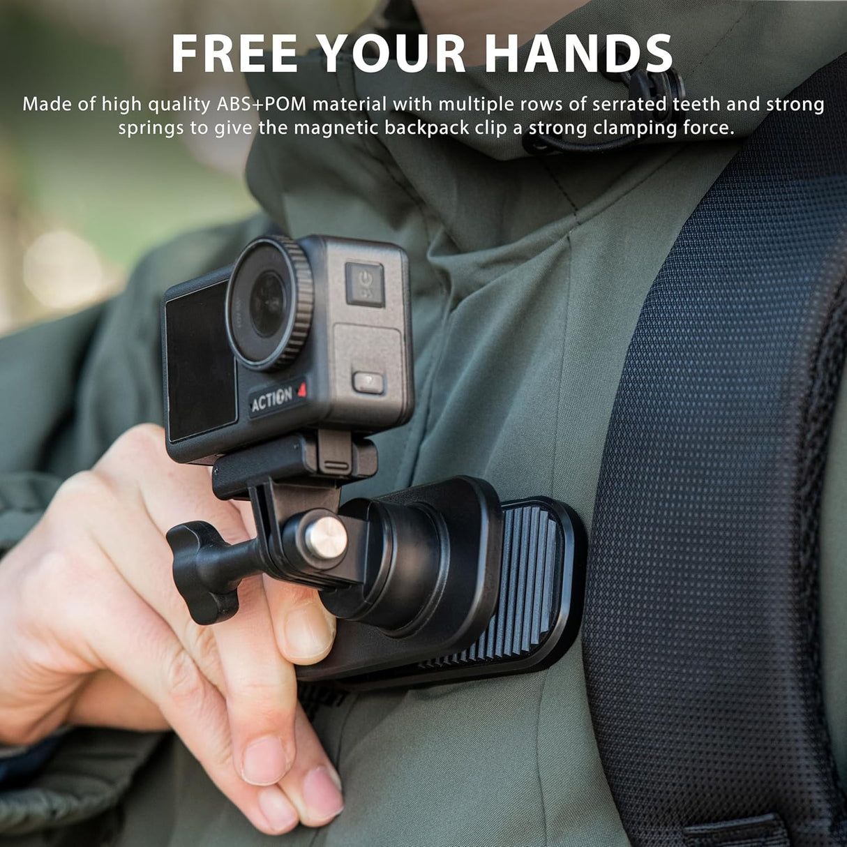 STARTRC OSMO Pocket 3 360? Rotation Backpack Clip Mount Shoulder Strap Accessories for DJI Pocket 3/OSMO Pockt/Action Cameras, Black