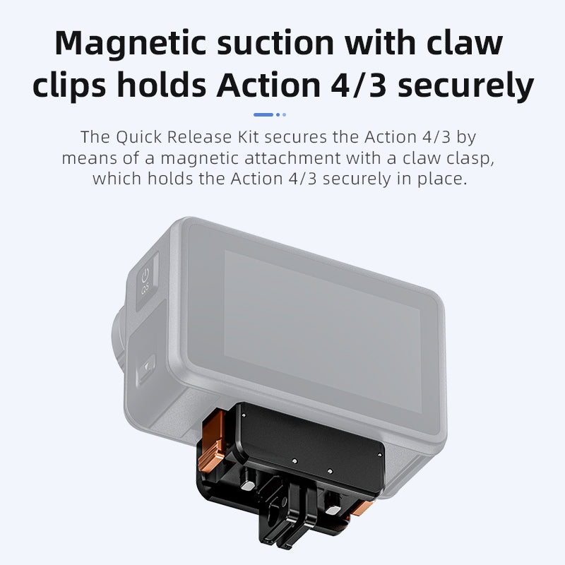 STARTRC Action 5 Pro Magnetic Adapter Mount for DJI Osmo Action 5 Pro/Action 4/Action 3 Quick Release Adapter with Connection Adapter Extension Base