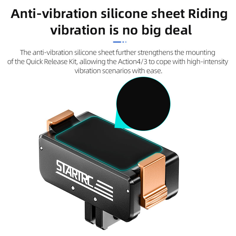 STARTRC Action 5 Pro Magnetic Adapter Mount for DJI Osmo Action 5 Pro/Action 4/Action 3 Quick Release Adapter with Connection Adapter Extension Base