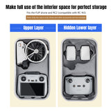 STARTRC Flip Drone Case for DJI Flip Fly More Combo,Portable PU Leather Shoulder Bag Can Organizes RC2/RC-N3 Remote, 7 Original Batteries, Charging