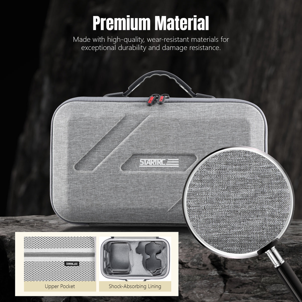 STARTRC Flip Drone Case for DJI Flip Fly More Combo,Portable PU Leather Shoulder Bag Can Organizes RC2/RC-N3 Remote, 7 Original Batteries, Charging