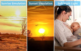 Sunrise Simulation Alarm Clock with Dual Alarms, Snooze, FM Radio & Sleep Aid Features - Side View