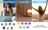 Sunrise Simulation Alarm Clock with Dual Alarms, Snooze, FM Radio & Sleep Aid Features - Top-Down View