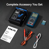 VENLAB Digital Multimeter VM500A TRMS 6000 Counts Volt Ohm Amp Continuity Meter - Top-Down View