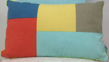 Pack of 4 Geo Beige Block Design Rectangle Cushion Cover 30cm x 50cm - Front View