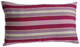 Coste Fuchsia 35x70cm Multicoloured Striped Cushion Cover - Front View