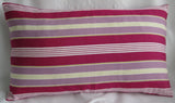 Pack of 4 Coste Fuchsia 35x70cm Multicoloured Striped Cushion Cover - Side View