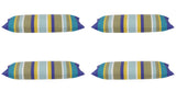 Pack of 4 Corban Royal Rectangle 35x70cm Striped Multicoloured Cushion Cover