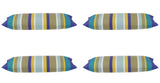 Pack of 4 Corban Royal  Rectangle 35x70cm Striped Multicoloured Cushion Cover