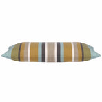 Corban Aqua Rectangle 35x70cm Striped Multicoloured Cushion Cover Nautical